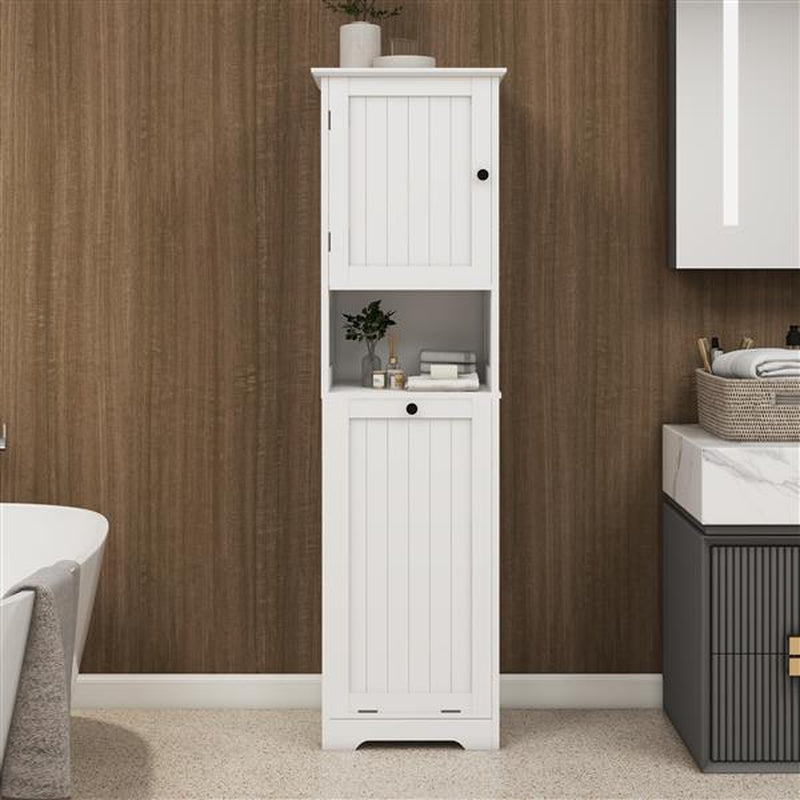 Laundry Sorter Cabinet – Modern Single-Door Design