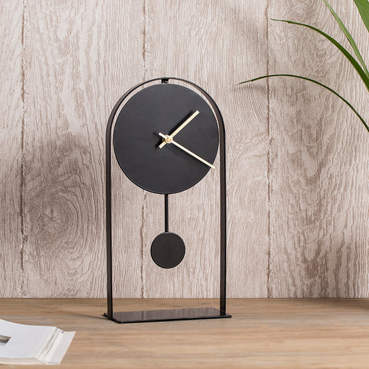 Nordic Iron Desk Clock Ornament
