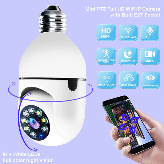 Smart WiFi Bulb Camera – 1080P Home Security