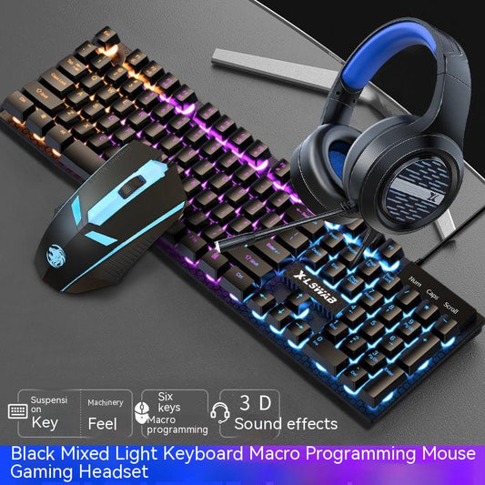 Retro Punk Wired Gaming Keyboard & Mouse Set